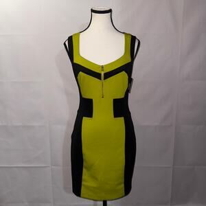GUESS Lime Green/Black Dress women’s Size 2 NWT